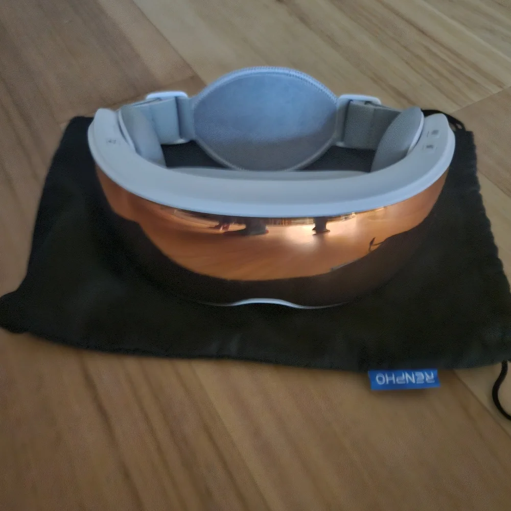 Renpho Eye Massager with Orange Visor